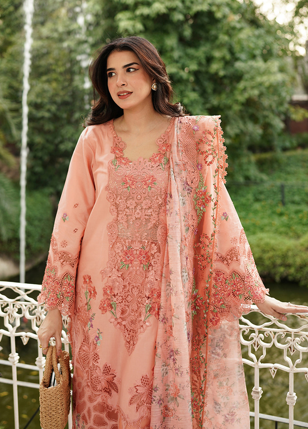 Elaf Premium Unstitched Embroidered Lawn 3 Piece Suit EL26ULF Endless Love ELQ-5A - Festive Collection