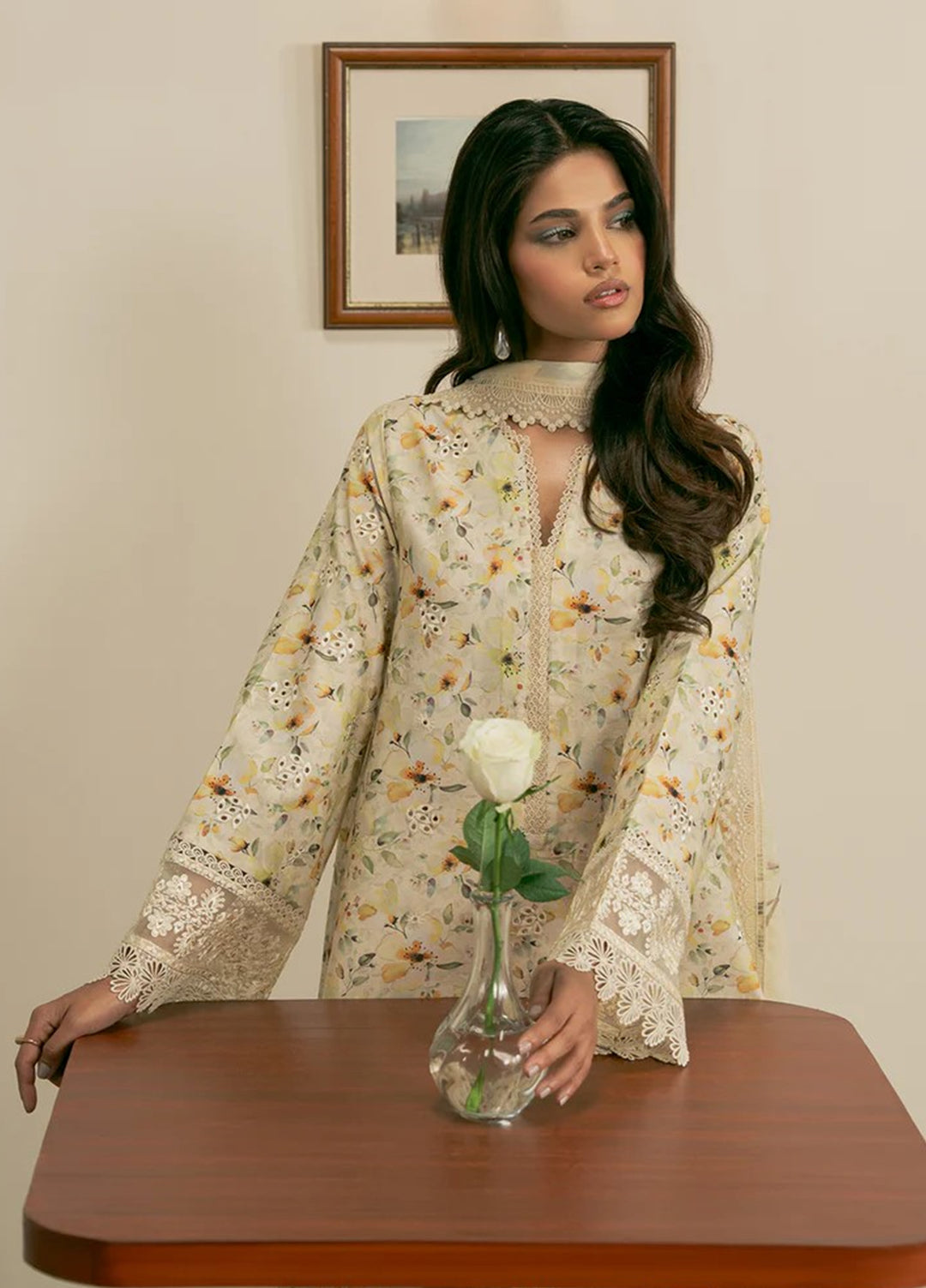 Zephyr by Ayzel Unstitched Lawn Embroidered 3 Piece Suit AAF26UZ D-1  Solea - Summer Collection