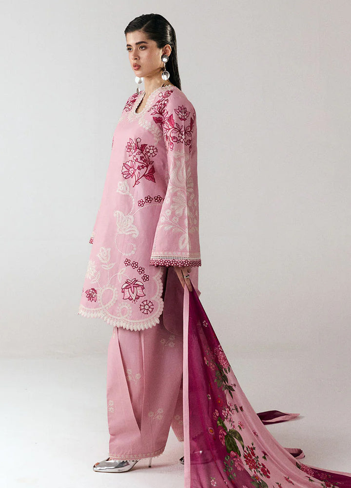Jugnu by Hussain Rehar Unstitched Embroidered Cotton 3 Piece Suit HR26UCJ Nanya JUG-LD D#1284 - Eid Collection