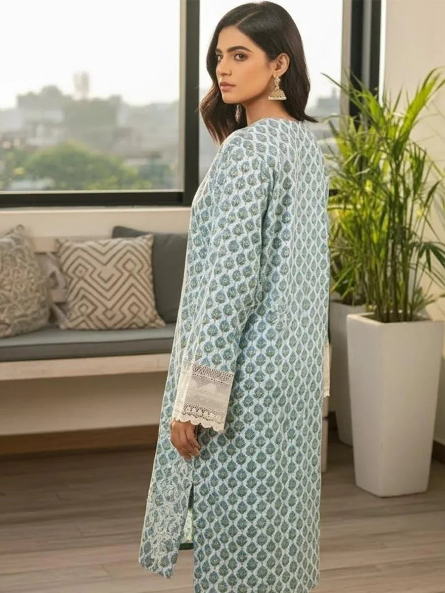 Salitex Women Printed Khaddar 2 Piece Suit WRS2BA24AL116 - Winter Collection