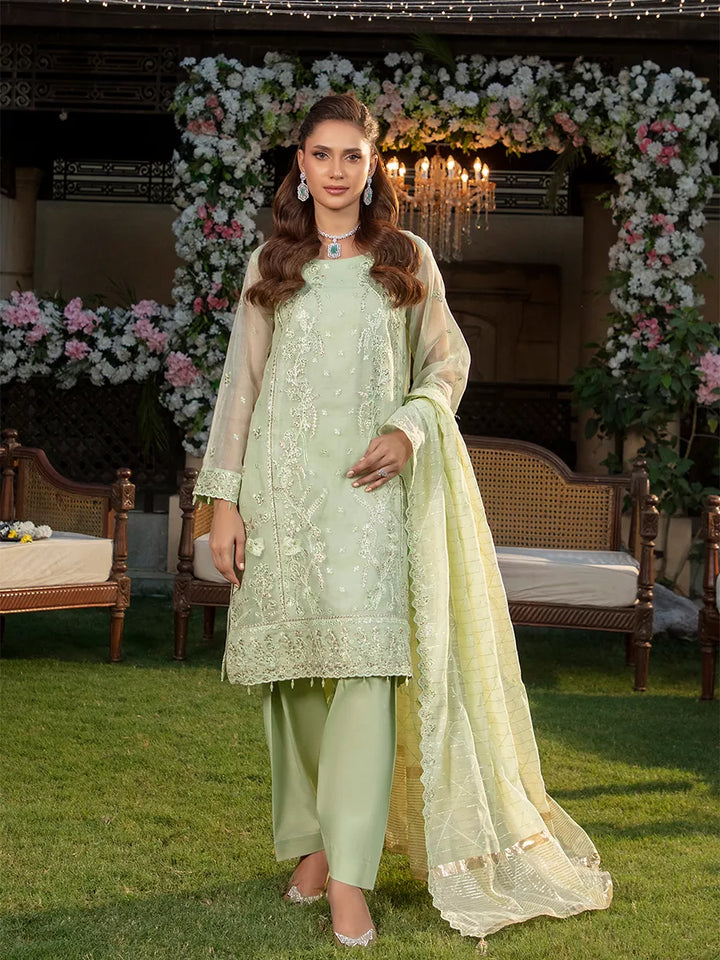 Jashn e Noor by Salitex Unstitched Embroidered 3 Piece Raw Silk SUNW7NO096 - Summer Collection