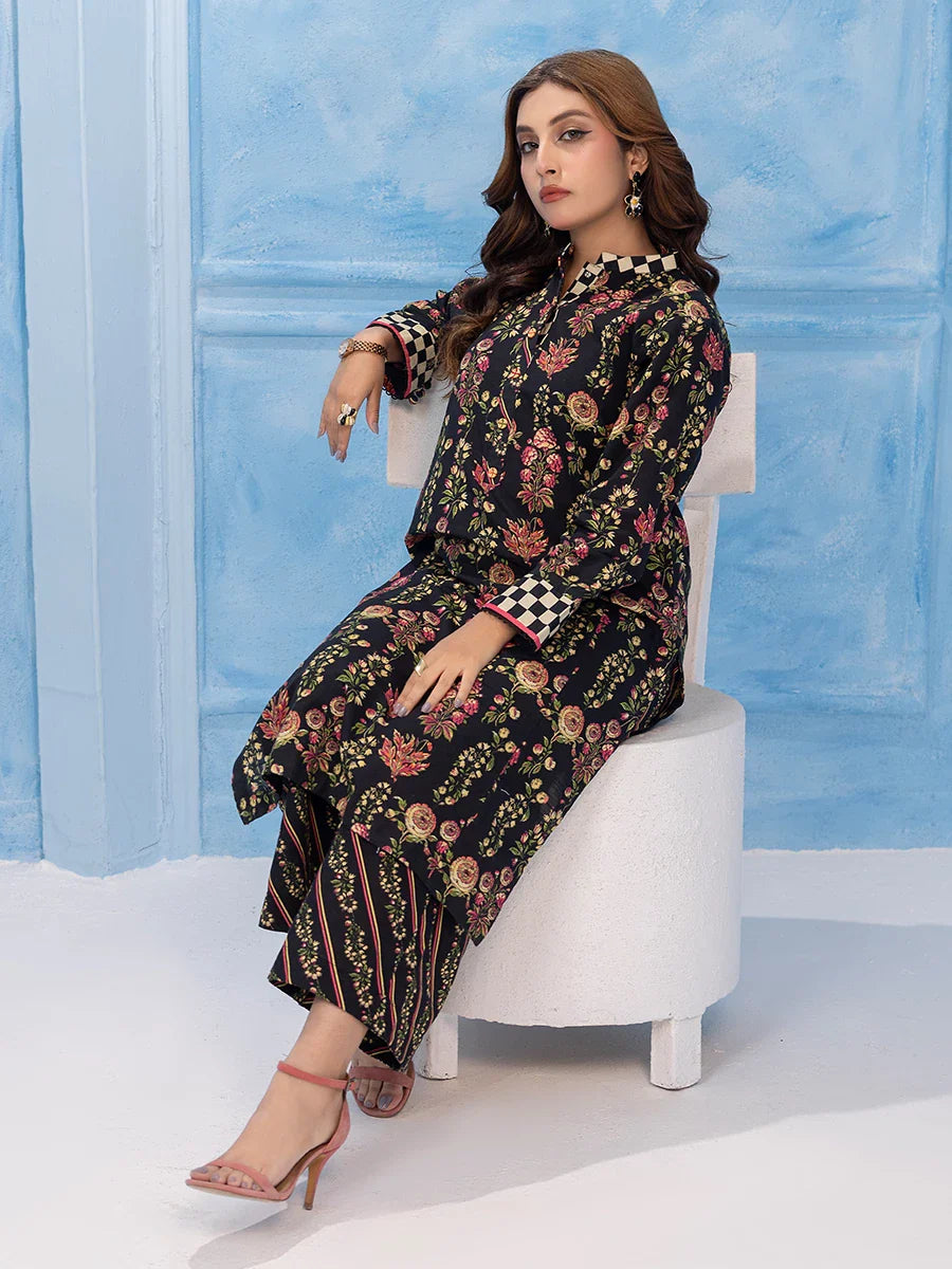 Salitex Women Printed Khaddar 2 Piece Suit SPW2BA24AL091B - Winter Collection