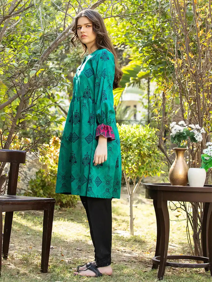 Salitex Women Printed Silk 1 Piece Shirt CPS23DC012 - Summer Collection