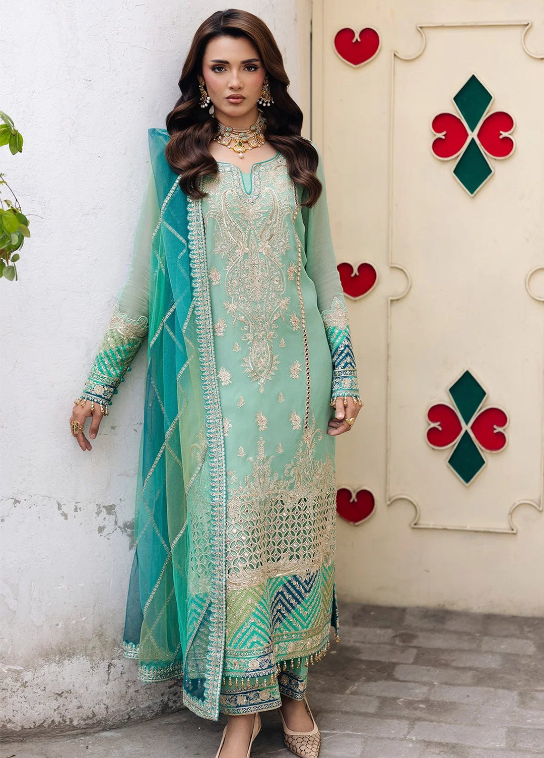 Celine by Charizma Unstitched Embroidered Chiffon 4 Piece Suit CHR26UC Celine CCE6-01 - Festive Collection