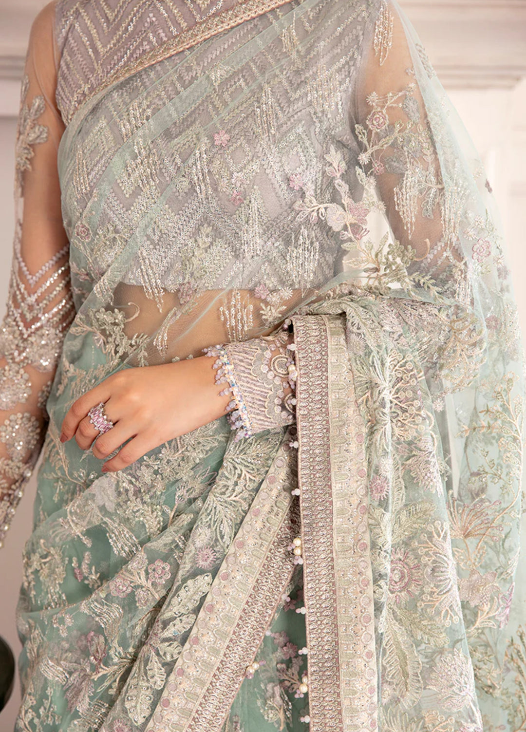 Chantelle by Baroque Unstitched Embroidered Net 3 Piece Suit BQ26UFC BQU-CH08-D10 - Festive Collection
