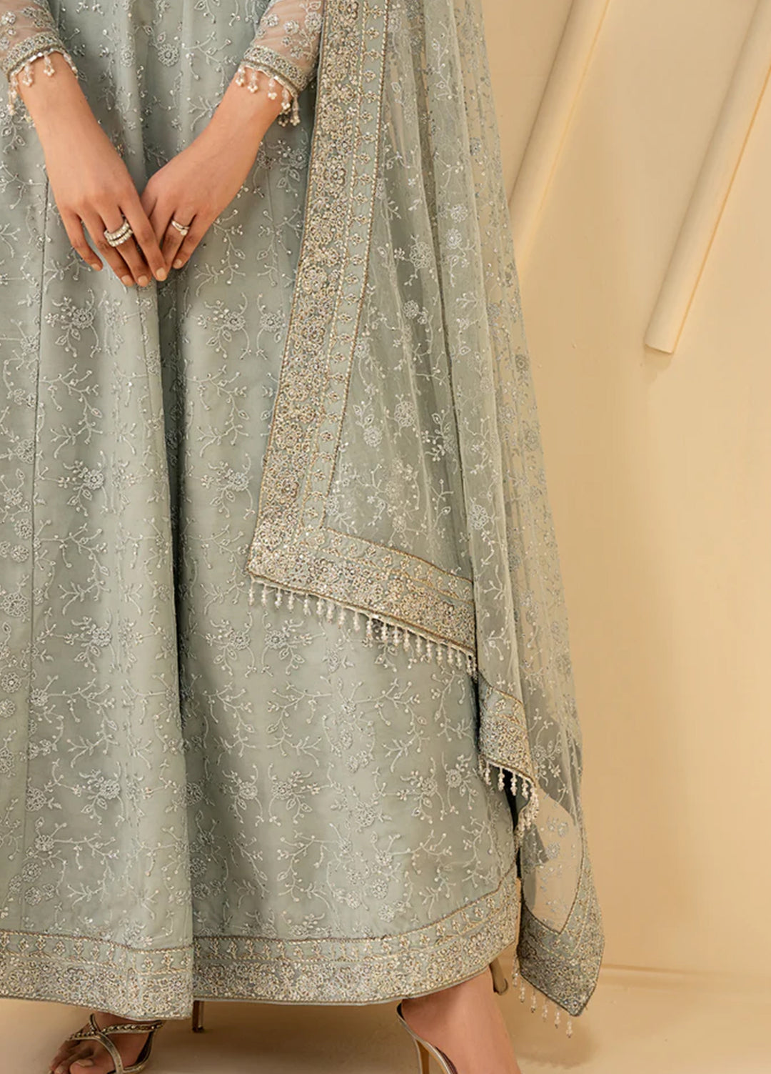 Riwayat by Zarif Unstitched Embroidered Net 3 Piece Suit ZR26URN ZRF-RC-06 MINTARA - Festive Collection