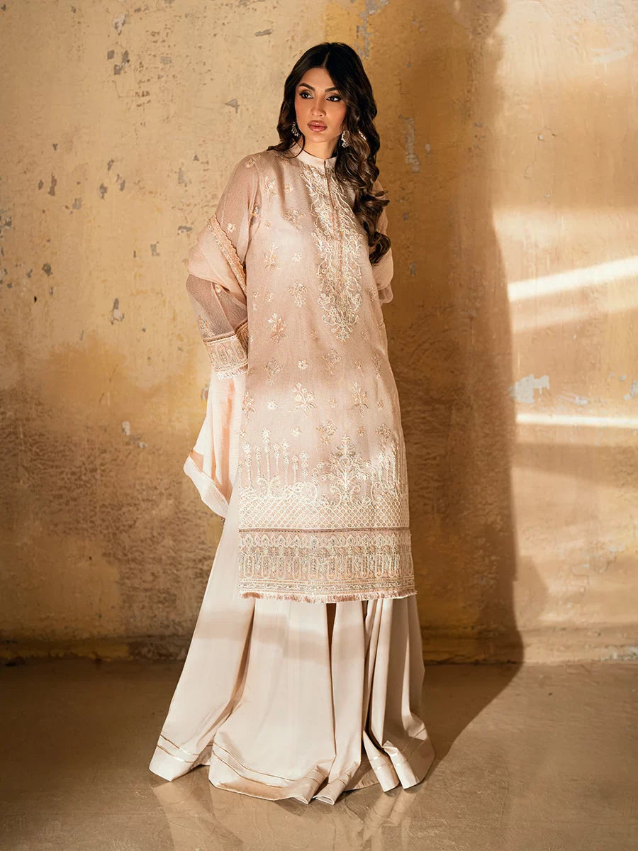 Salitex Unstitched Embroidered Net 3 Piece Suit SUNS7JI050UT - Eid Collection