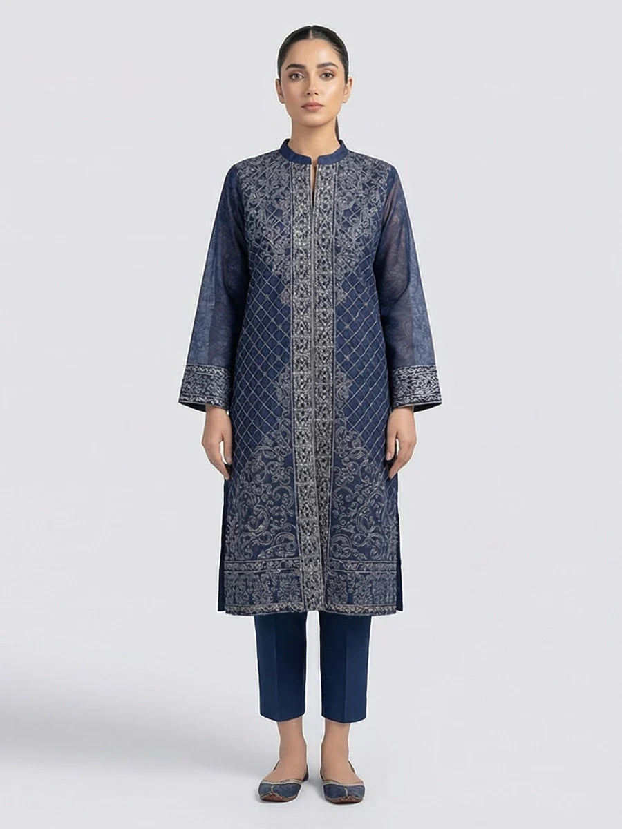 Salitex Women Embroidered Chiffon 2 Piece Suit LPS24LFT001 - Summer Collection