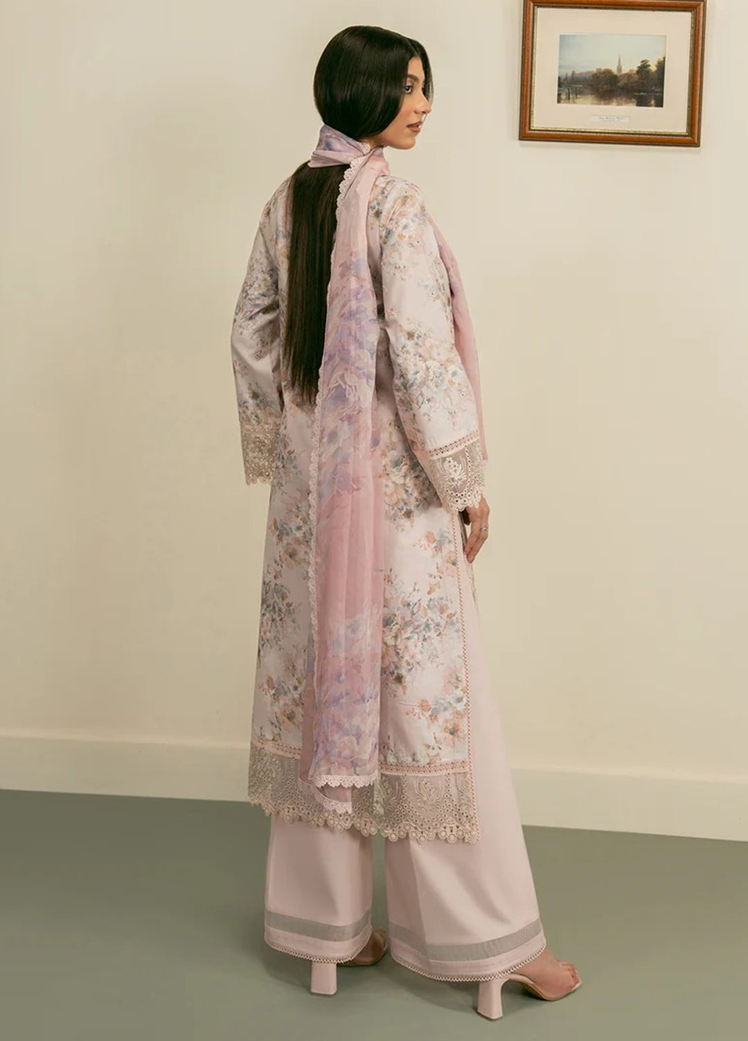Zephyr by Ayzel Unstitched Lawn Embroidered 3 Piece Suit AAF26UZ D-2 Amani - Summer Collection