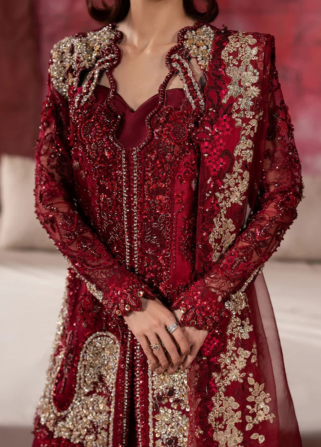 Hayat by Afrozeh Unstitched Organza Embroidered Suits 3 Piece AF25HU AFH-25-08 RAWAAYAT - Festive Collection