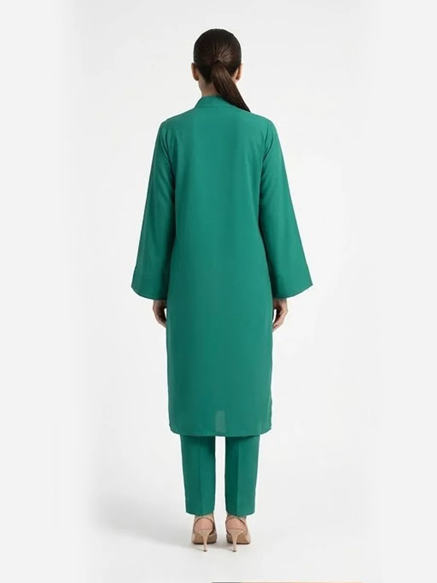 Salitex Women Solids Crepe 2 Piece Suit SS25PBC690-A - Summer Collection