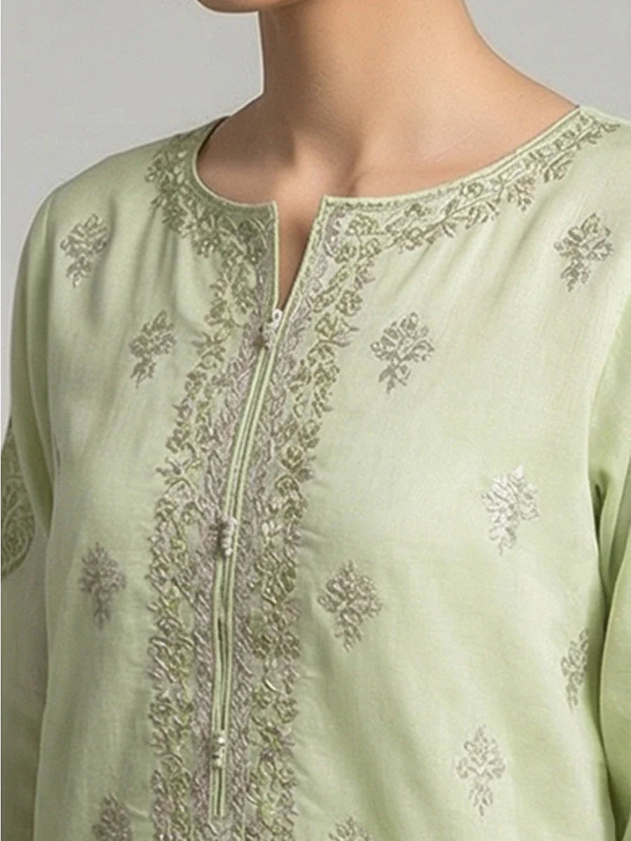 Salitex Women Embroidered Cambric 2 Piece Suit LPS24LFT006 - Summer Collection
