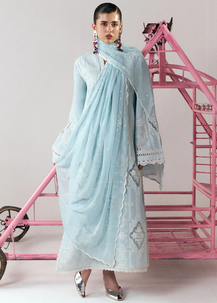 Jugnu by Hussain Rehar Unstitched Embroidered Cotton 3 Piece Suit HR26UCJ Dira JUG-LD D#1280 - Eid Collection