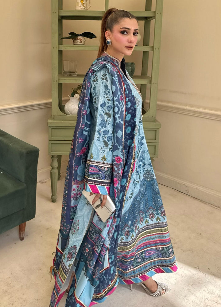 Nirvana by Mushq Unstitched Printed Raw Silk 3 Piece Suit MU26UNR In my Element HUNPS260102 - Festive Collection