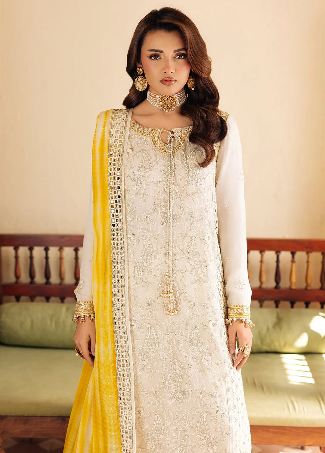 Celine by Charizma Unstitched Embroidered Chiffon 4 Piece Suit CHR26UC Celine CCE6-02 - Festive Collection