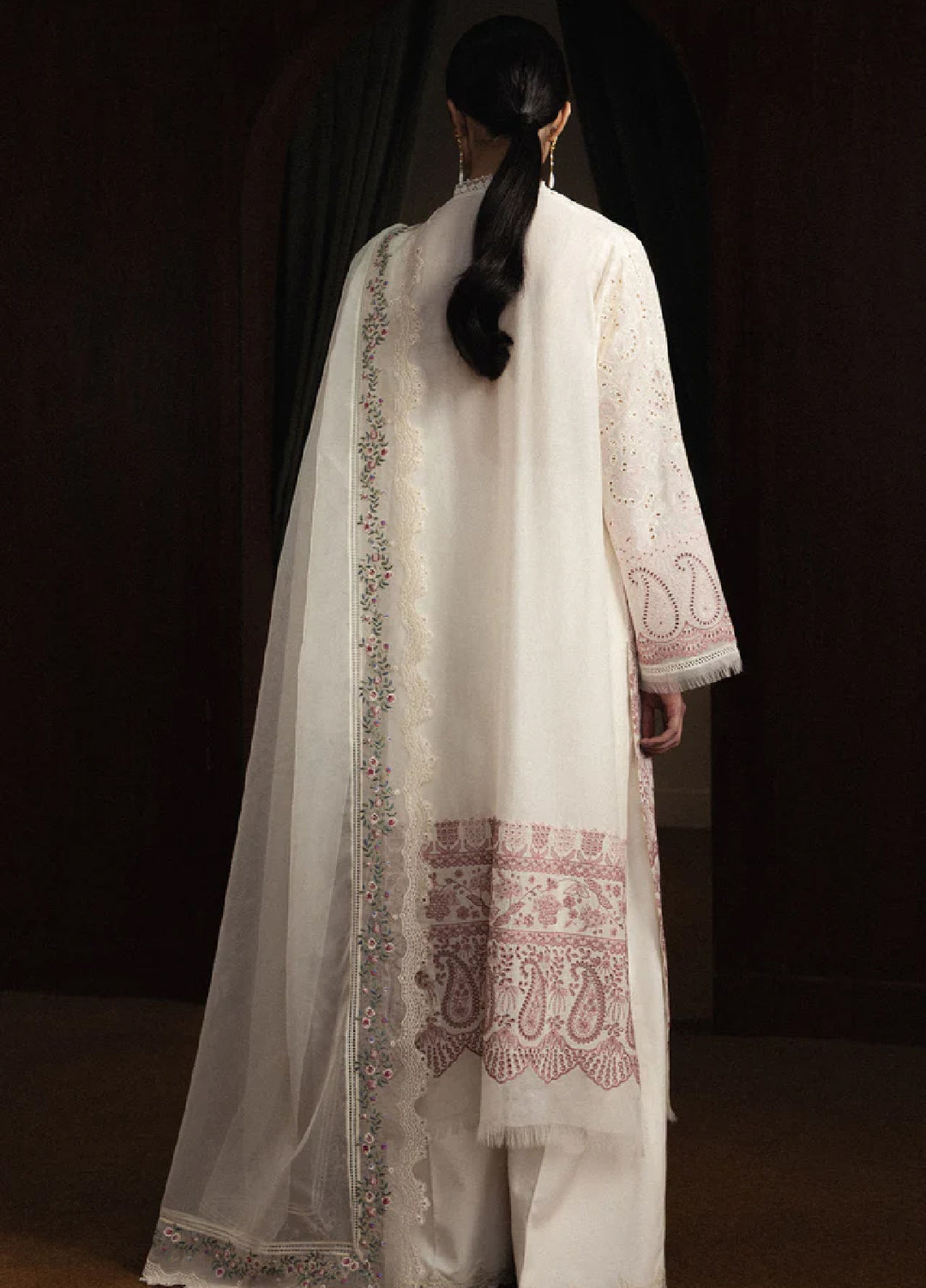 Satori by Zara Shahjahan Unstitched Embroidered Lawn 3 Piece Suit ZS26USL D-12 HOSHIMI - Summer Collection