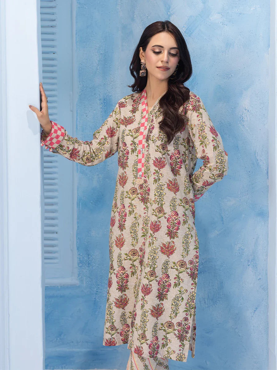 Salitex Women Printed Khaddar 2 Piece Suit SPW2BA24AL091 - Winter Collection