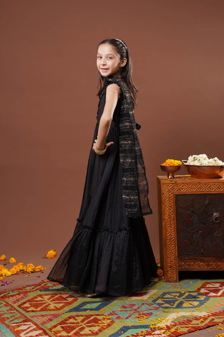 Senorita Girls RTW Embossed Chambray 3 Piece Suit KDD-03283 Eid Collection