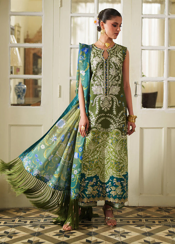 Heritage Dore by Bin Ilyas Unstitched Embroidered Lawn 3 Piece Suit BI26UHD 17-7A - Summer Collection