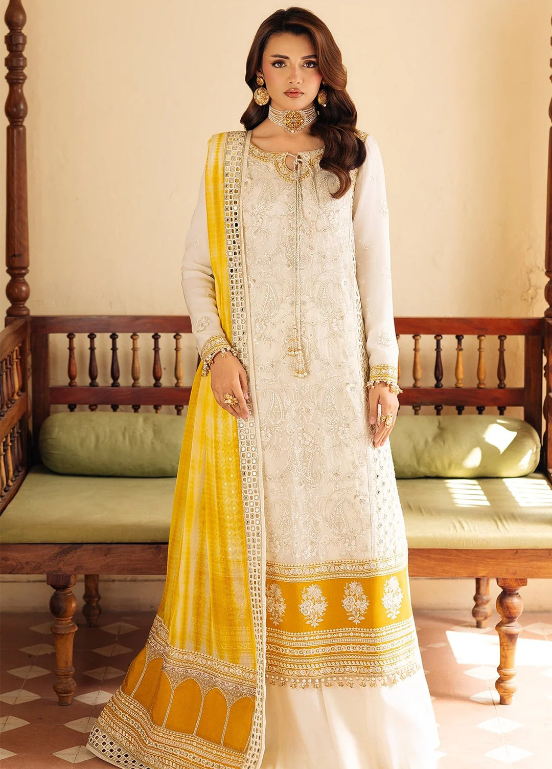 Celine by Charizma Unstitched Embroidered Chiffon 4 Piece Suit CHR26UC Celine CCE6-02 - Festive Collection