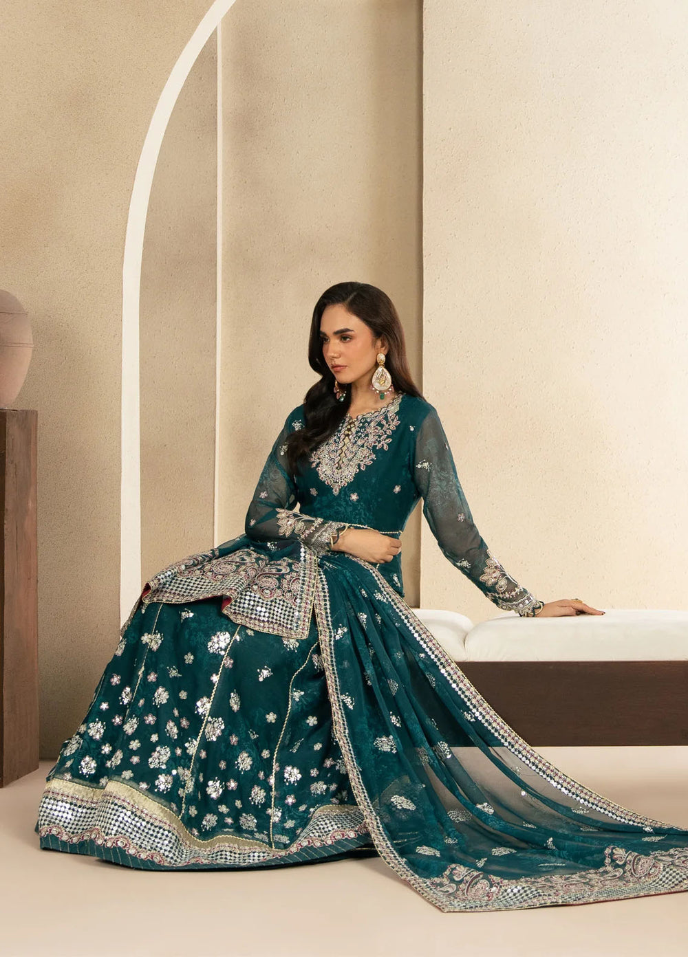 Neoma by Xenia Formals Unstitched Embroidered Chiffon 3 Piece Suit XE26UNF Tiva 02 - Festive Collection