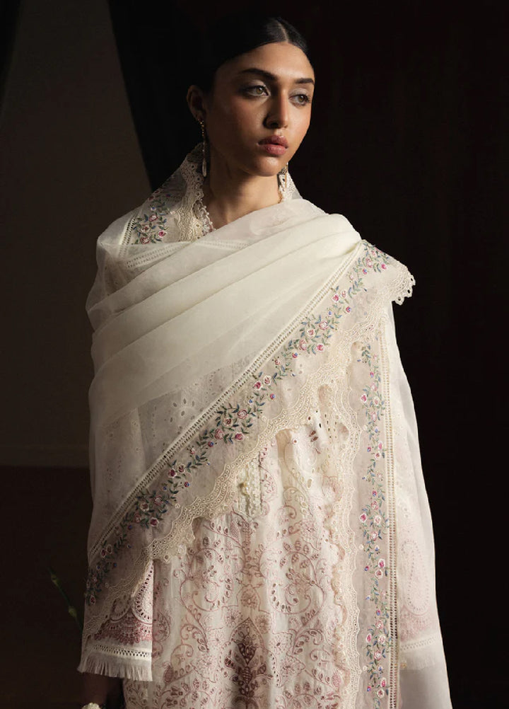 Satori by Zara Shahjahan Unstitched Embroidered Lawn 3 Piece Suit ZS26USL D-12 HOSHIMI - Summer Collection