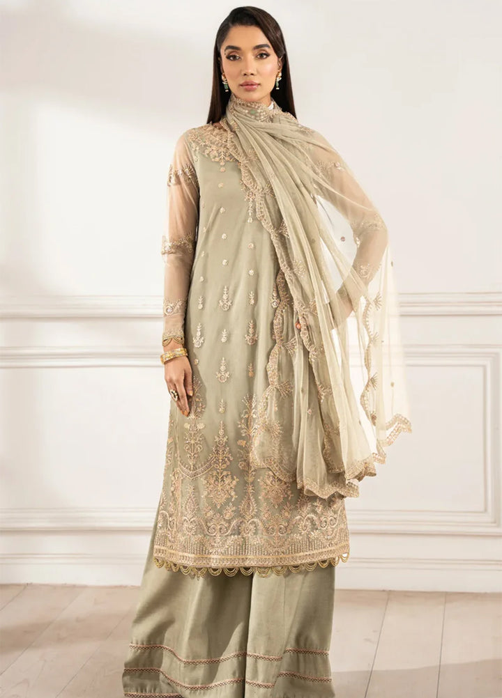 Heer by Zarif Embroidered Net Suit Pret 3 Piece ZR25UF Z-01 Leila - Formals Collection