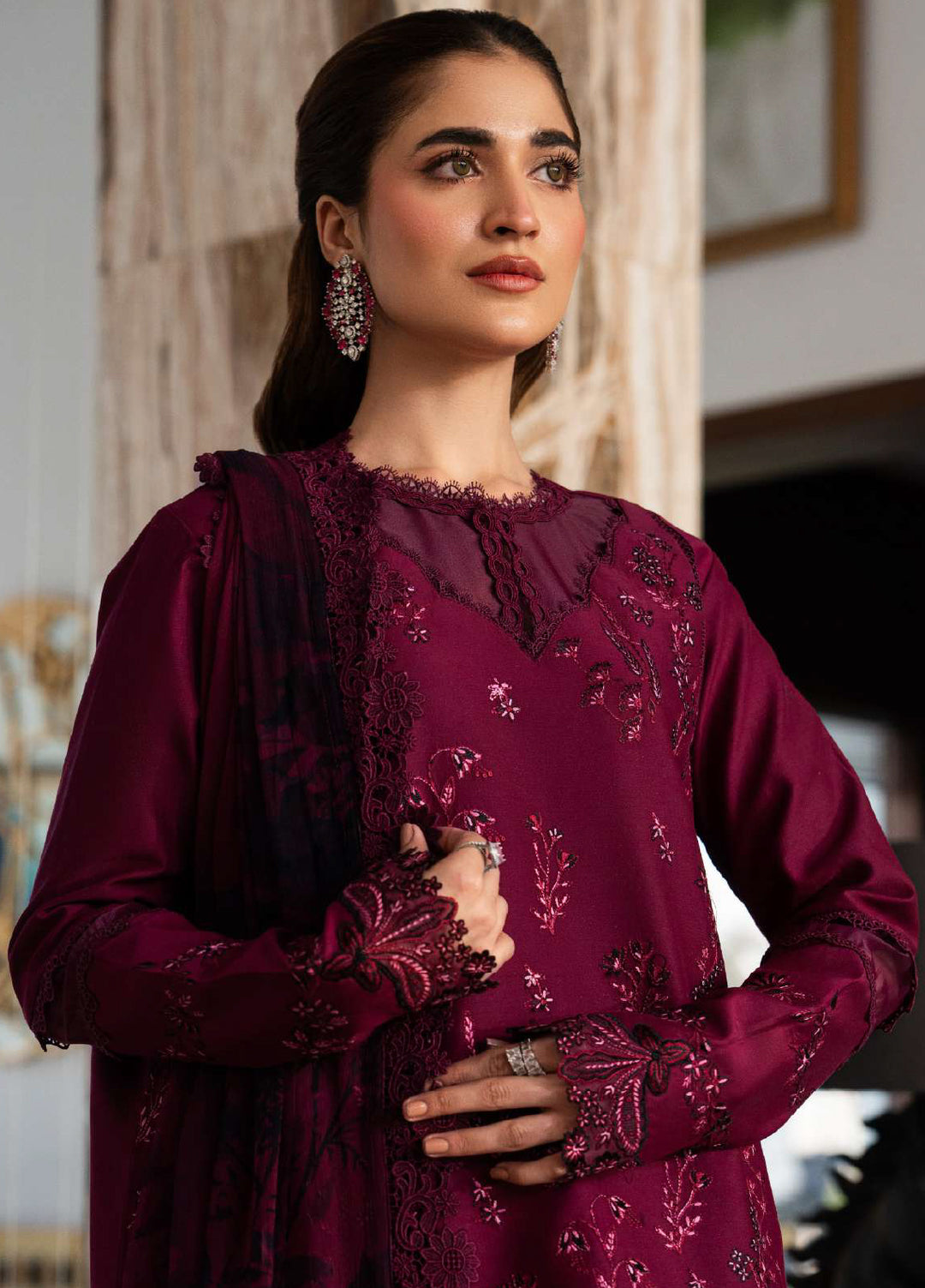 Carnation by Rang Rasiya Unstitched Embroidered Lawn 3 Piece Suit RR26UCL D2 NORA - Eid Collection