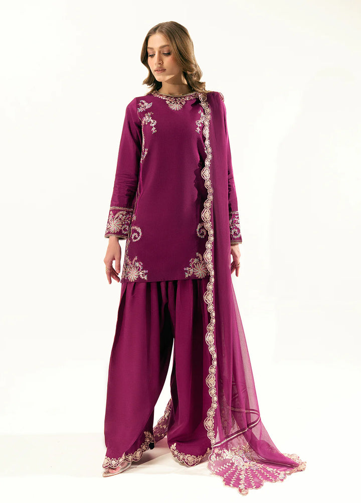 Sahane Pret Embroidered Raw Silk 3 Piece Suit ME 24008 Camilla