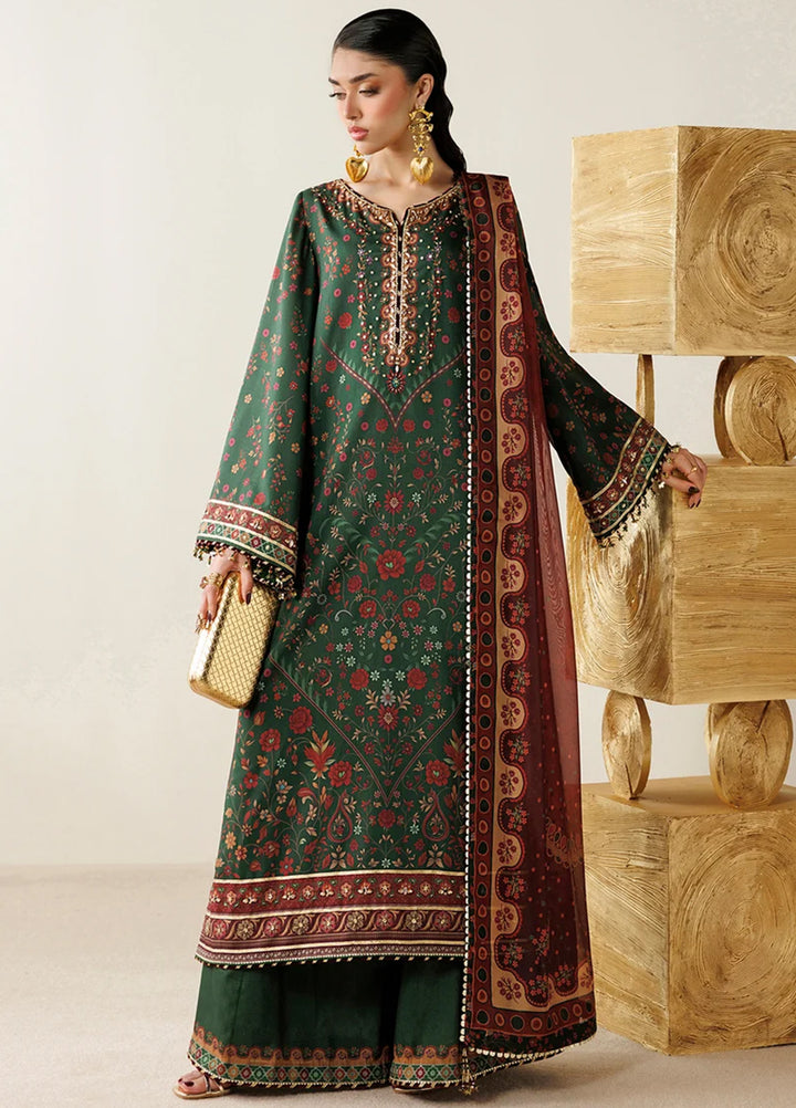 Orlina by Jazmin Unstitched Printed Rawsilk 3 Piece Suit JZ26UO OR26-D01 - Festive Collection