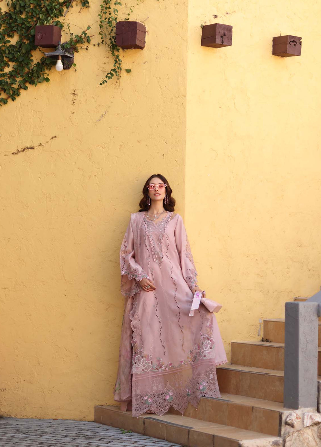 Noor Luxe by Saadia Asad Unstitched Embroidered Lawn 3 Piece Suit SA26UNL D-2A - Summer Collection