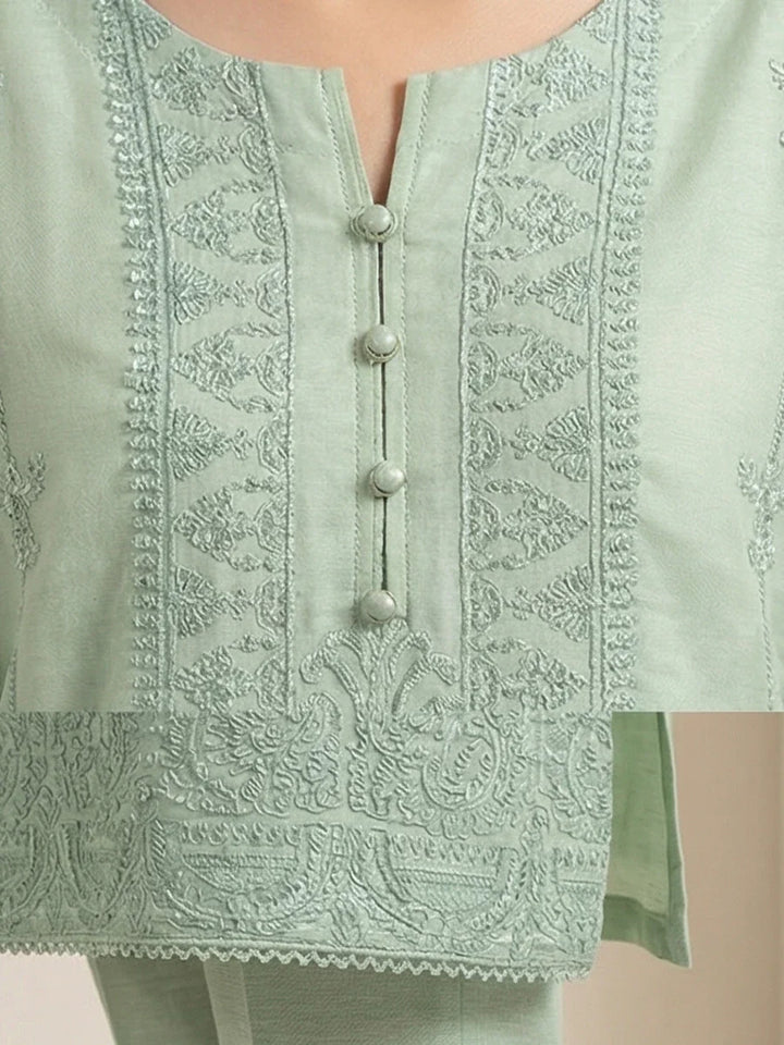 Salitex Women Embroidered Chiffon 2 Piece Suit LPS24LFT005 - Summer Collection