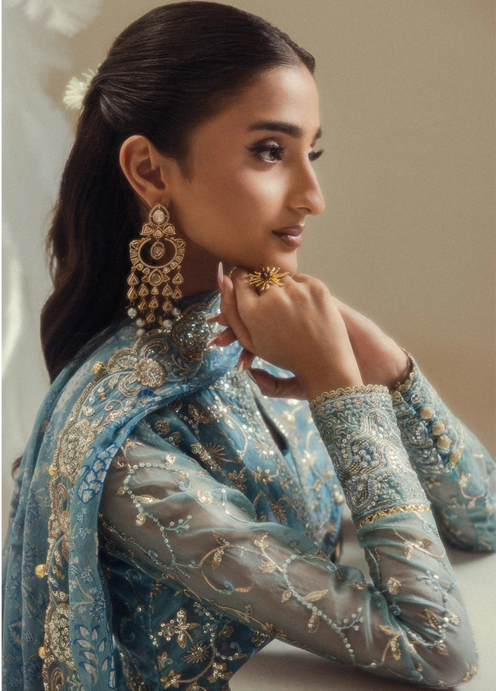 Aik Shaam by AIK Atelier Unstitched Embroidered Organza 3 Piece Suit AIK26UAS C2604 - Wedding Collection