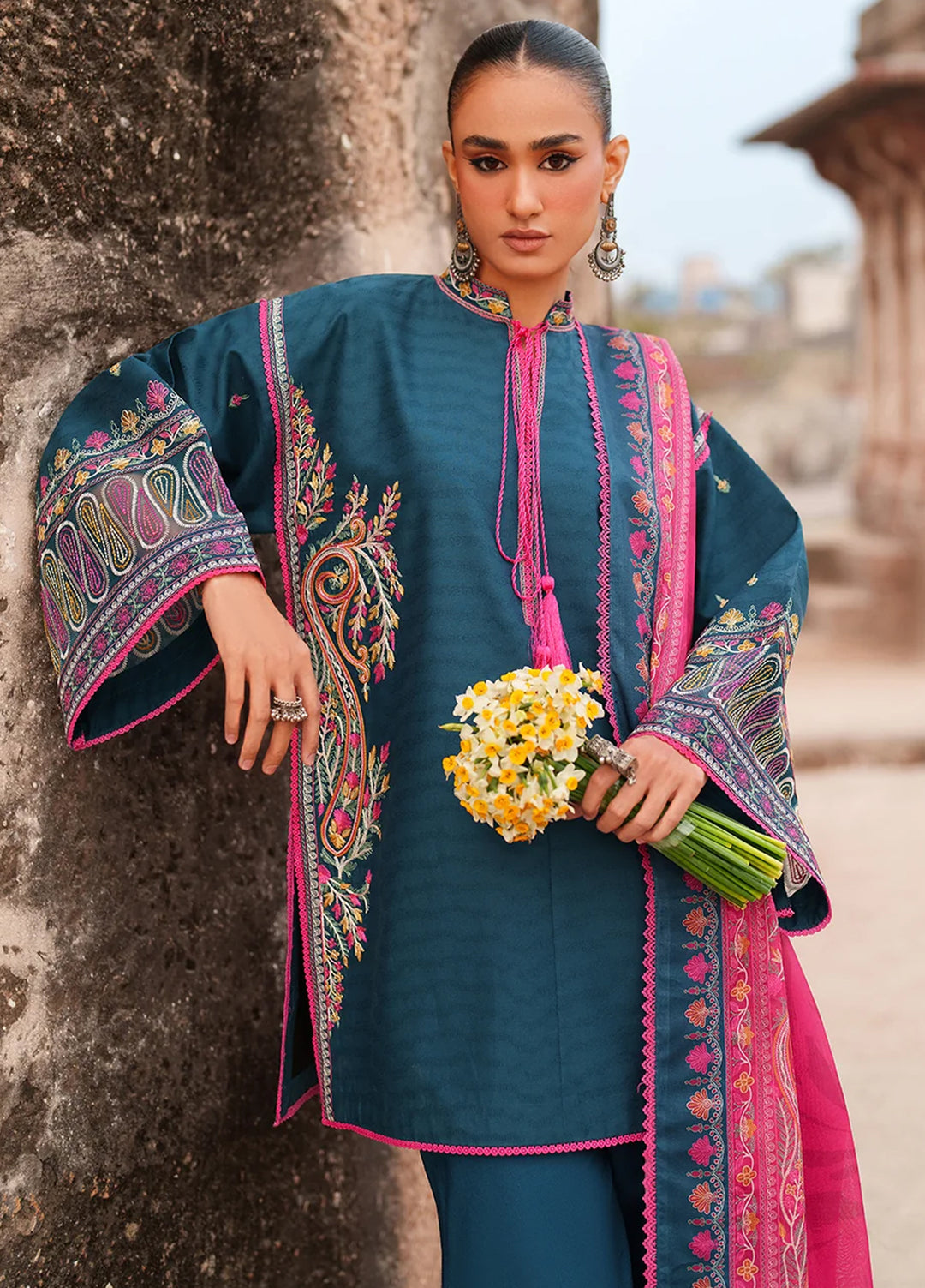 Suroor by Bin Ilyas RTW Embroidered Jacquard Lawn 3 Piece Suit BI26PSL 246A - Festive Collection