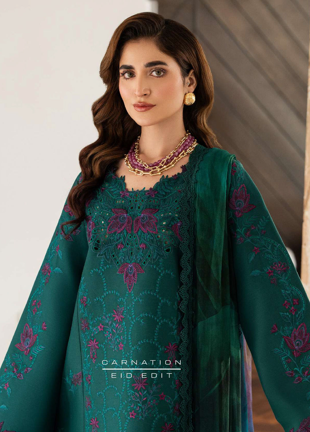 Carnation by Rang Rasiya Unstitched Embroidered Lawn 3 Piece Suit RR26UCL D10 KEYA - Eid Collection
