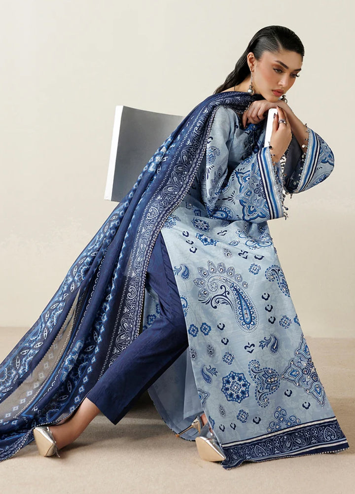 Orlina by Jazmin Unstitched Printed Rawsilk 3 Piece Suit JZ26UO OR26-D02 - Festive Collection