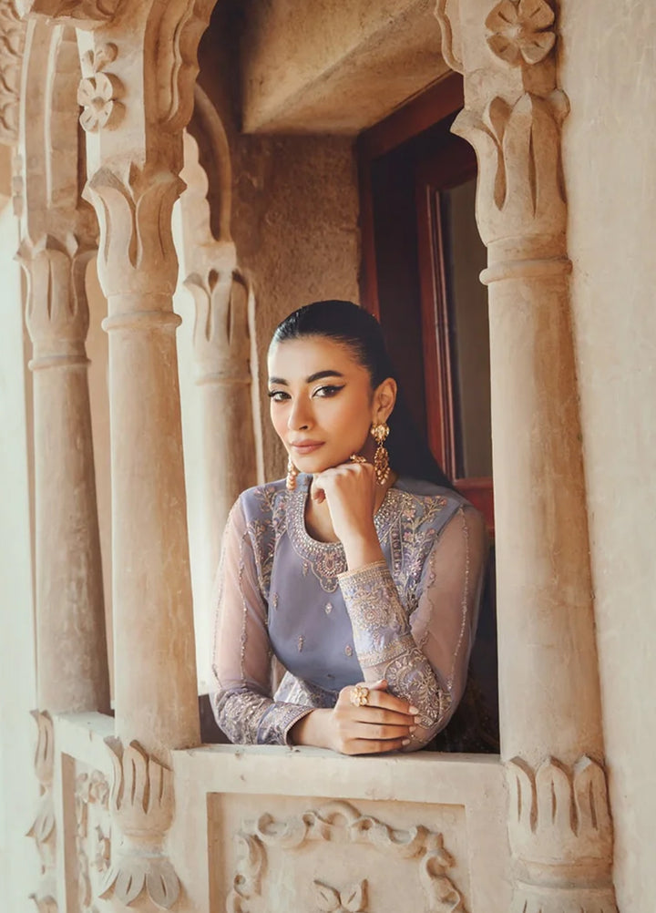 Mehr-un-Nissa By Florent Unstitched Wedding Embroidered Net 4 Piece FL25 FL-2 ZEENAT - Formals Collection