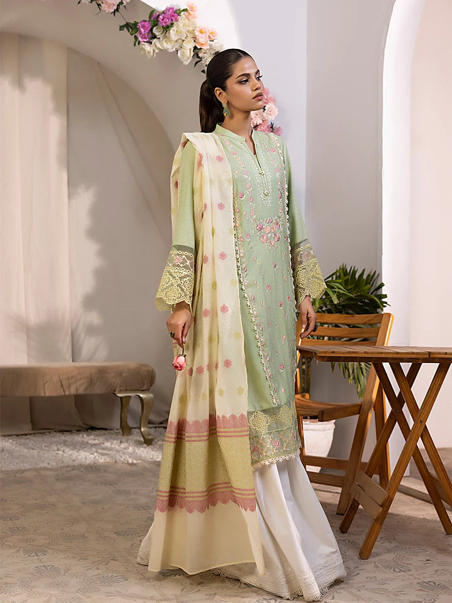 Salitex Women Embroidered Jacquard 2 Piece Shirt and Dupatta SPL2PEC032 - Summer Collection