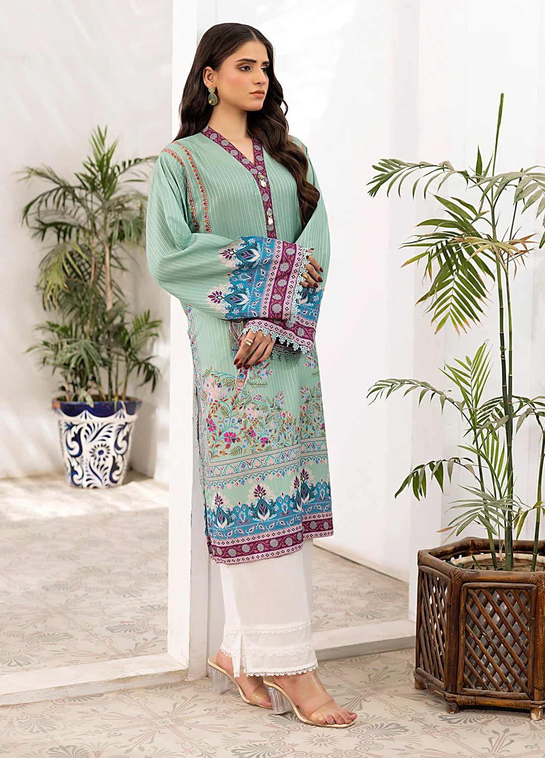 Salitex Women Printed Dobby 1 Piece Shirt SPW6BPE090 - Summer Collection