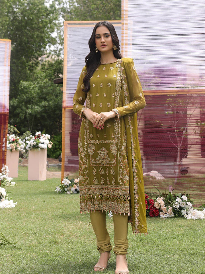 Salitex Women Embroidered Chiffon 3 Piece Suit UNW24CH011 - Summer Collection