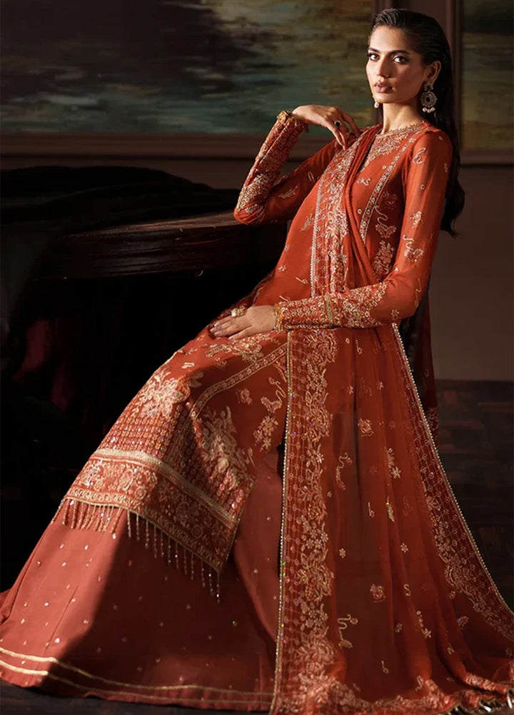 Zarif Embroidered Chiffon Suits Unstitched 3 Piece ZR25UF Prc-07 Eleonore - Formals Collection