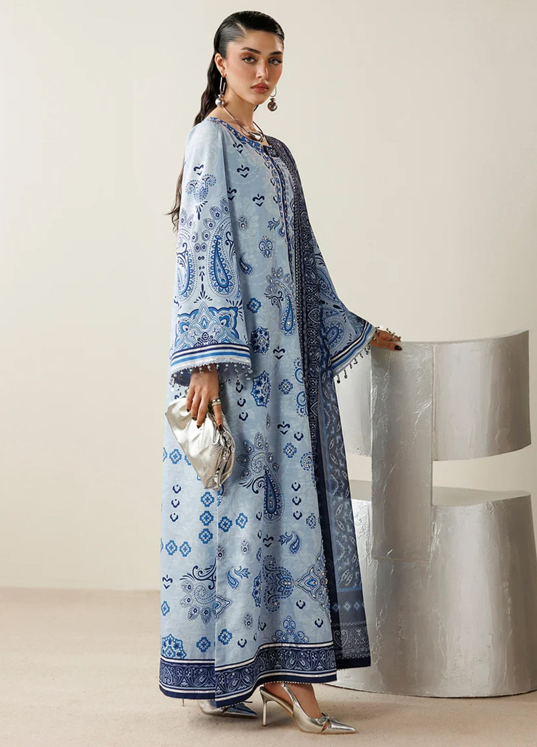 Orlina by Jazmin Unstitched Printed Rawsilk 3 Piece Suit JZ26UO OR26-D02 - Festive Collection