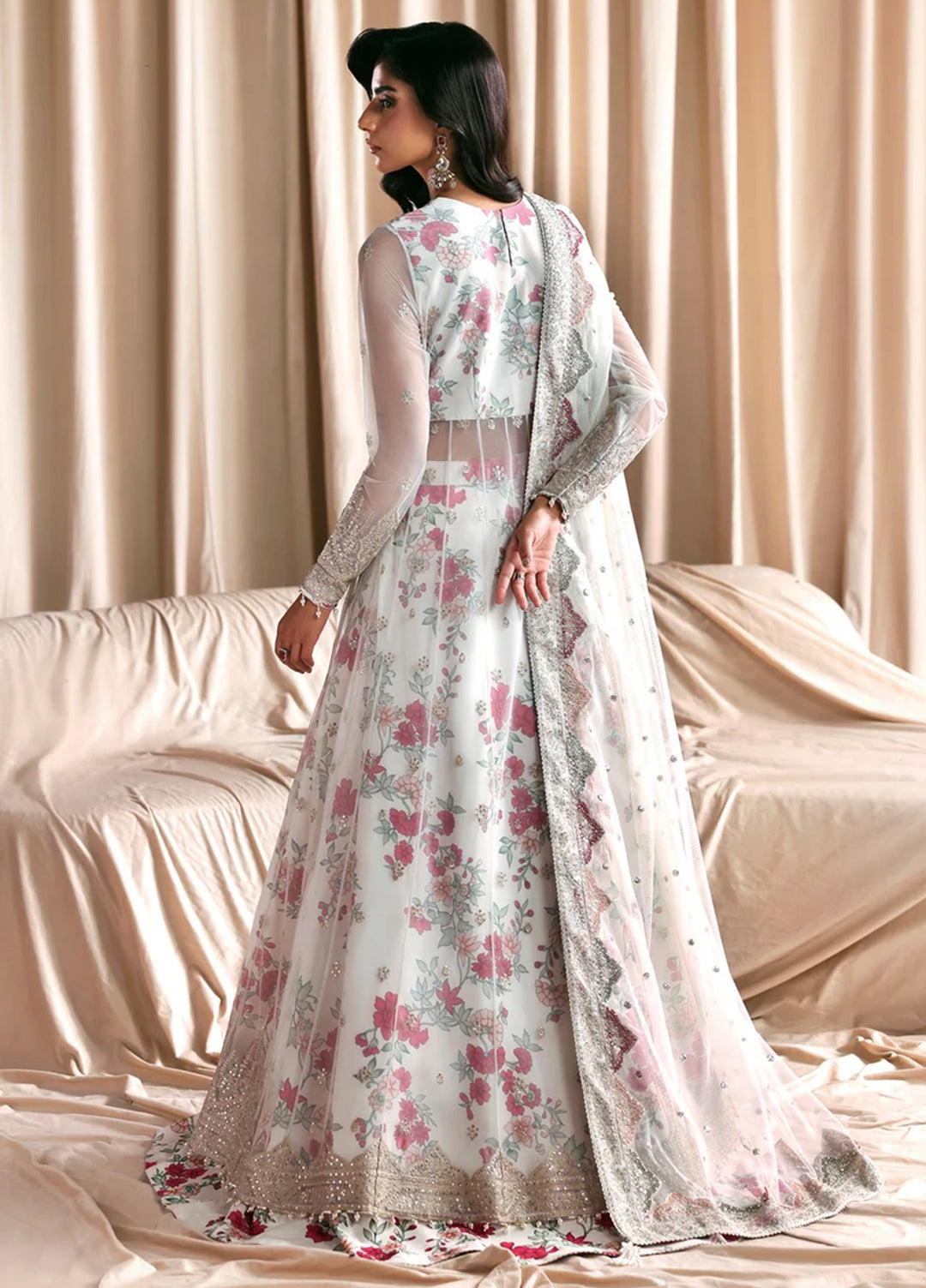 Sirayya by Zarif Unstitched Embroidered Organza 3 Piece Suit ZR26US GAJRA 07 - Wedding Collection