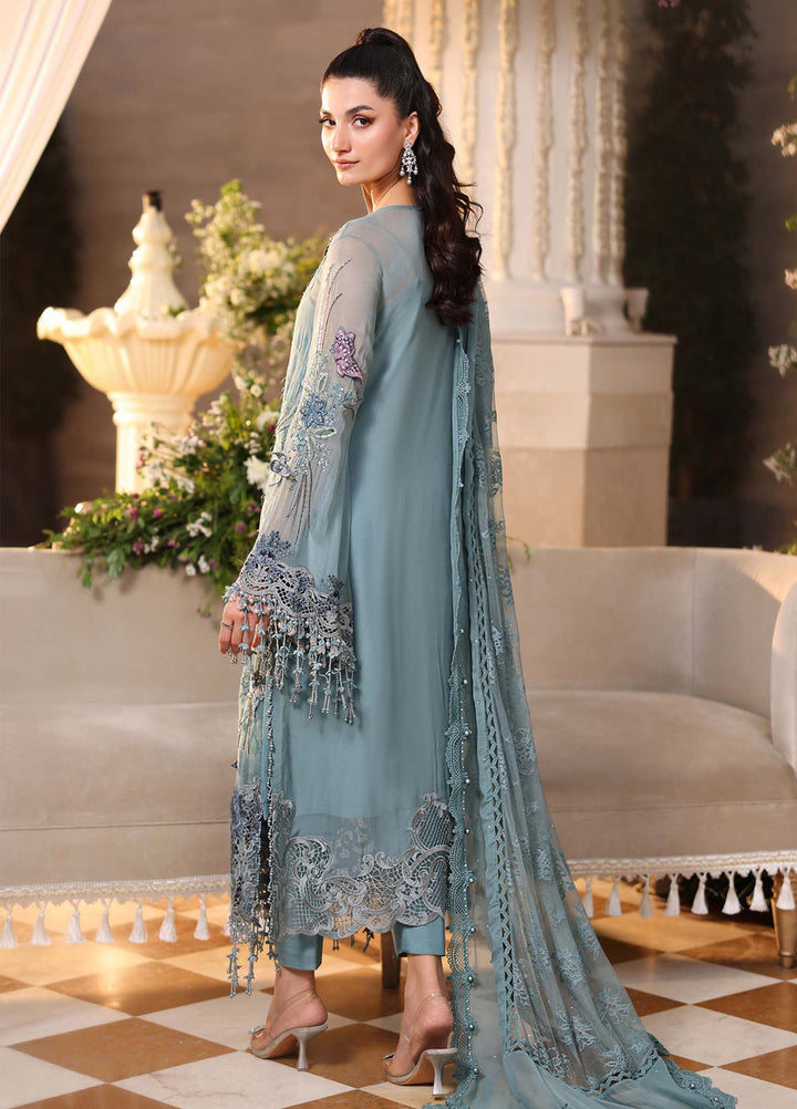 Maria B Unstitched Embroidered Chiffon 3 Piece Suit MB26UCF D6 - Festive Collection