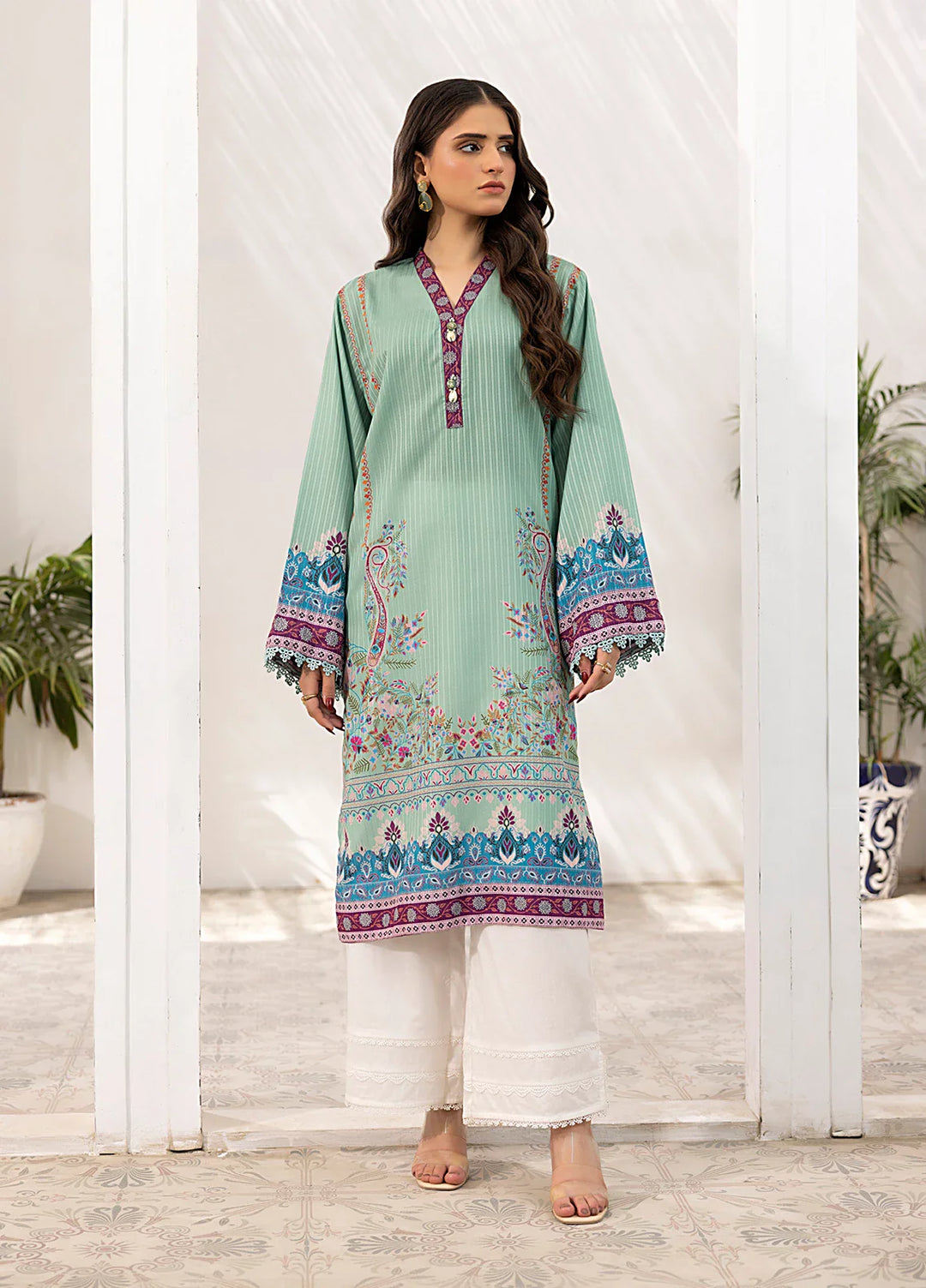 Salitex Women Printed Dobby 1 Piece Shirt SPW6BPE090 - Summer Collection