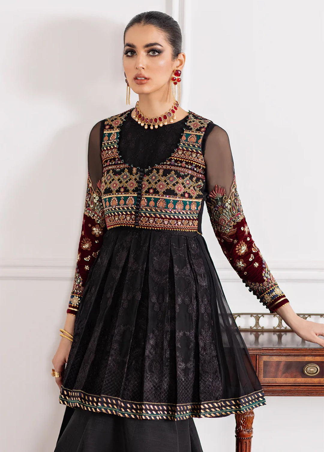 Chantelle by Baroque Unstitched Embroidered Chiffon 3 Piece Suit BQ26UFC EC-04 - Festive Collection