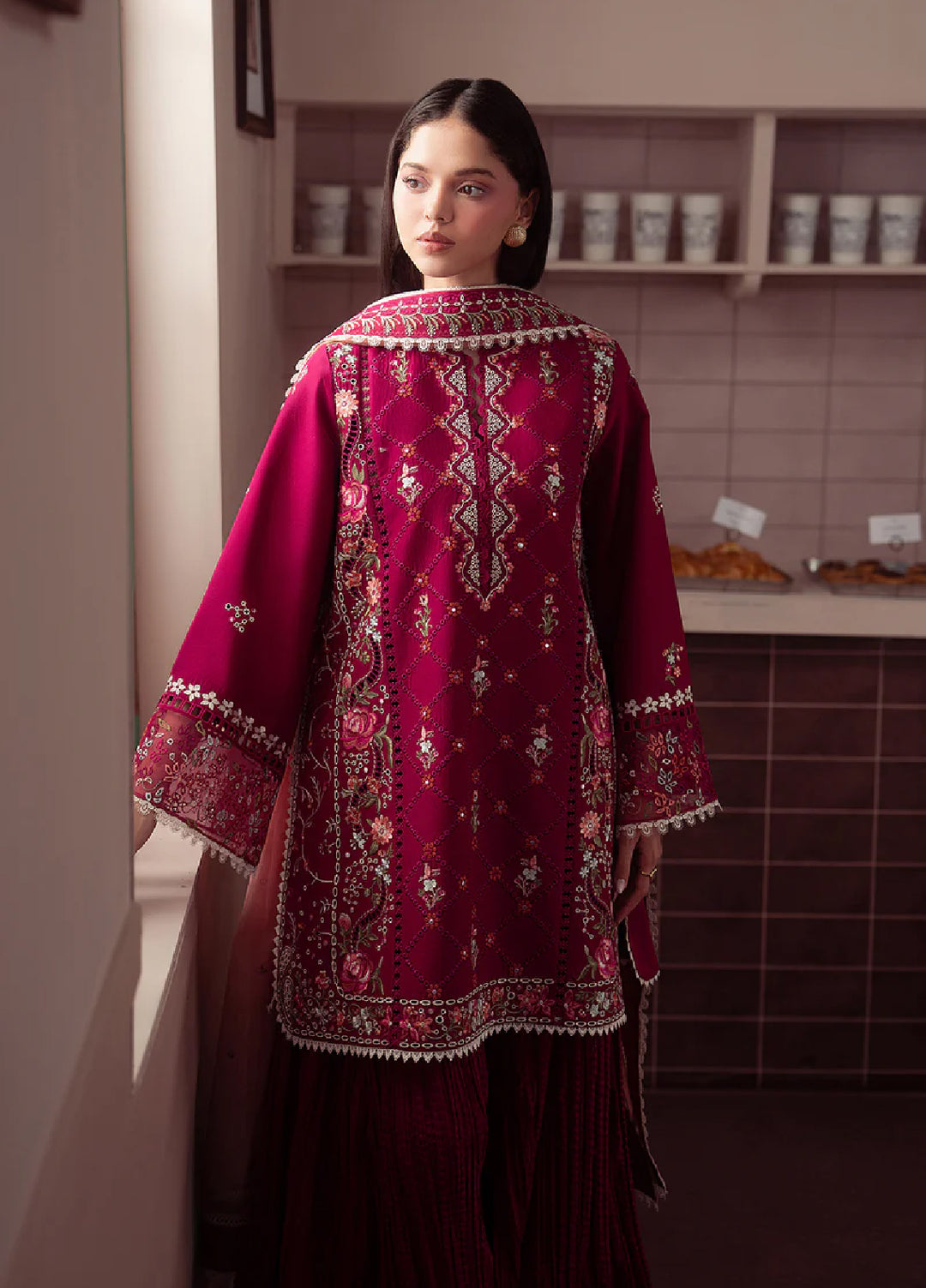 Brewed by Ayzel Unstitched Embroidered Lawn 3 Piece Suit AAF26UBL Doppio ZWU-0143-3PO - Festive Collection