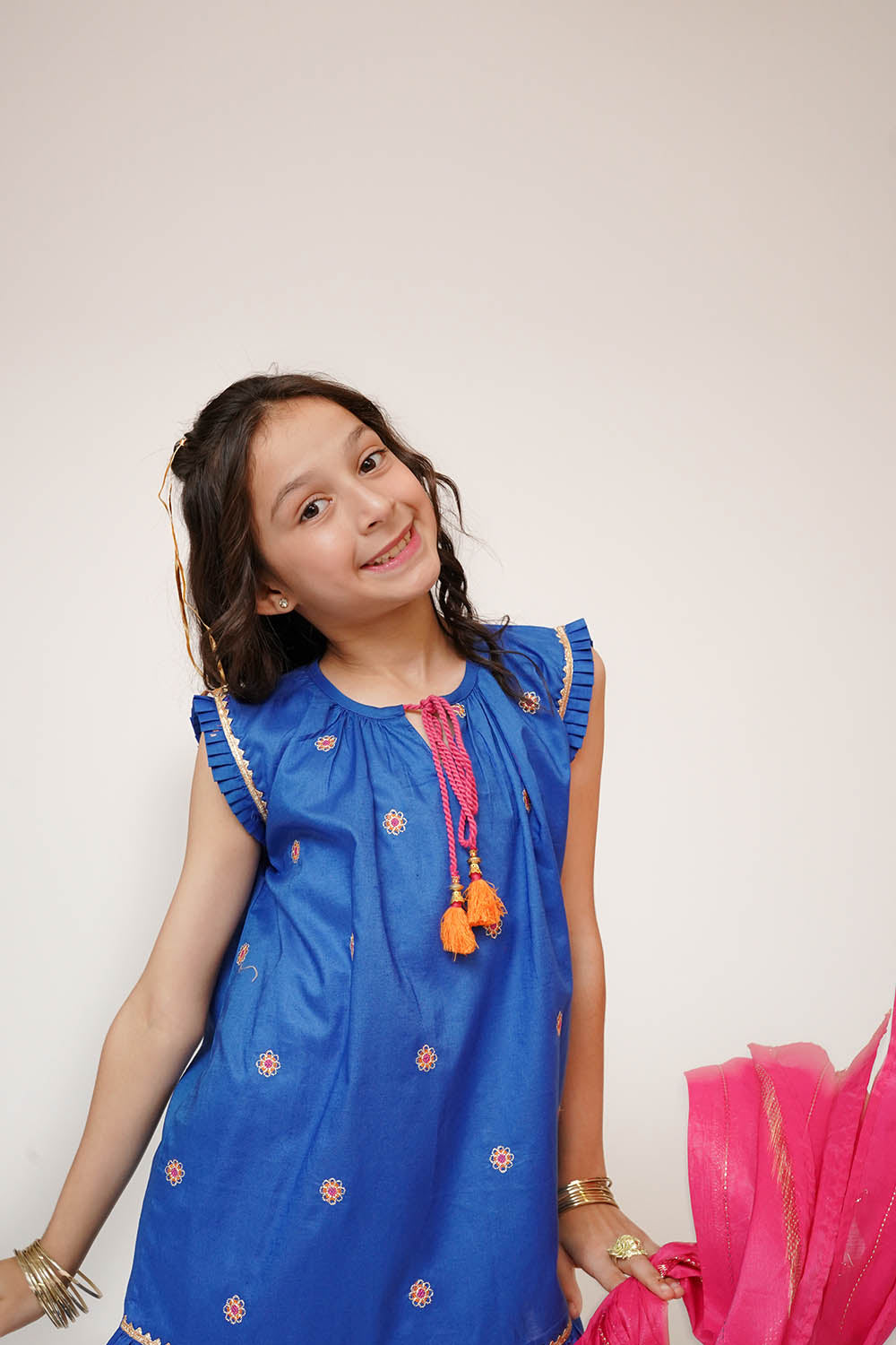 Senorita Girls RTW Embroidered Cotton 3 Piece Suit KAD-03424 Eid Collection