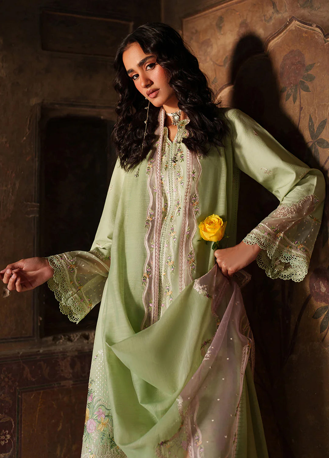 Suroor by Bin Ilyas RTW Embroidered Jacquard Lawn 3 Piece Suit BI26PSL 243A - Festive Collection