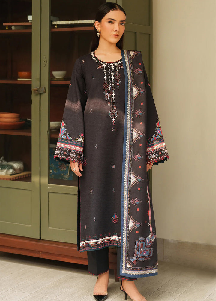 Bellini by Seran Unstitched Winter Khaddar Embroidered Suits 3 Piece SN25BW Cendara - Winter Collection